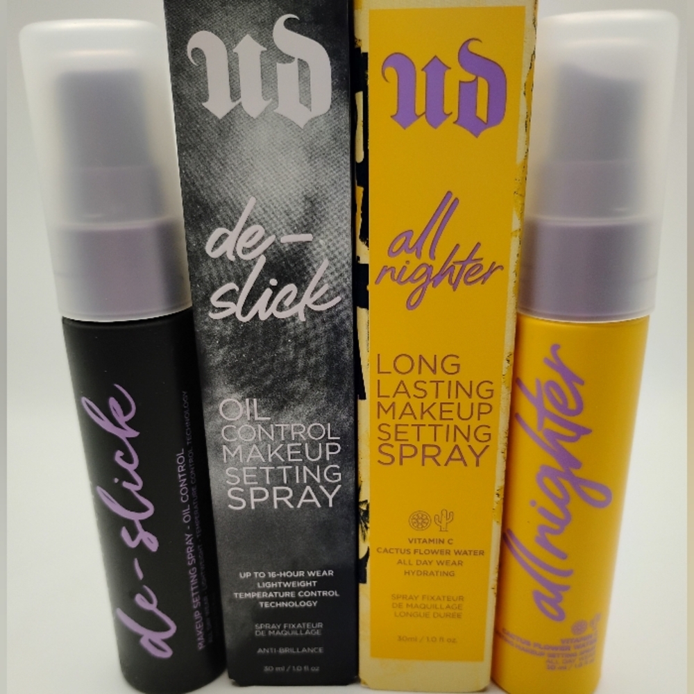 Urban Decay Setting Sprays Bundle- De-Slick&All Nighter - Picture 2 of 3